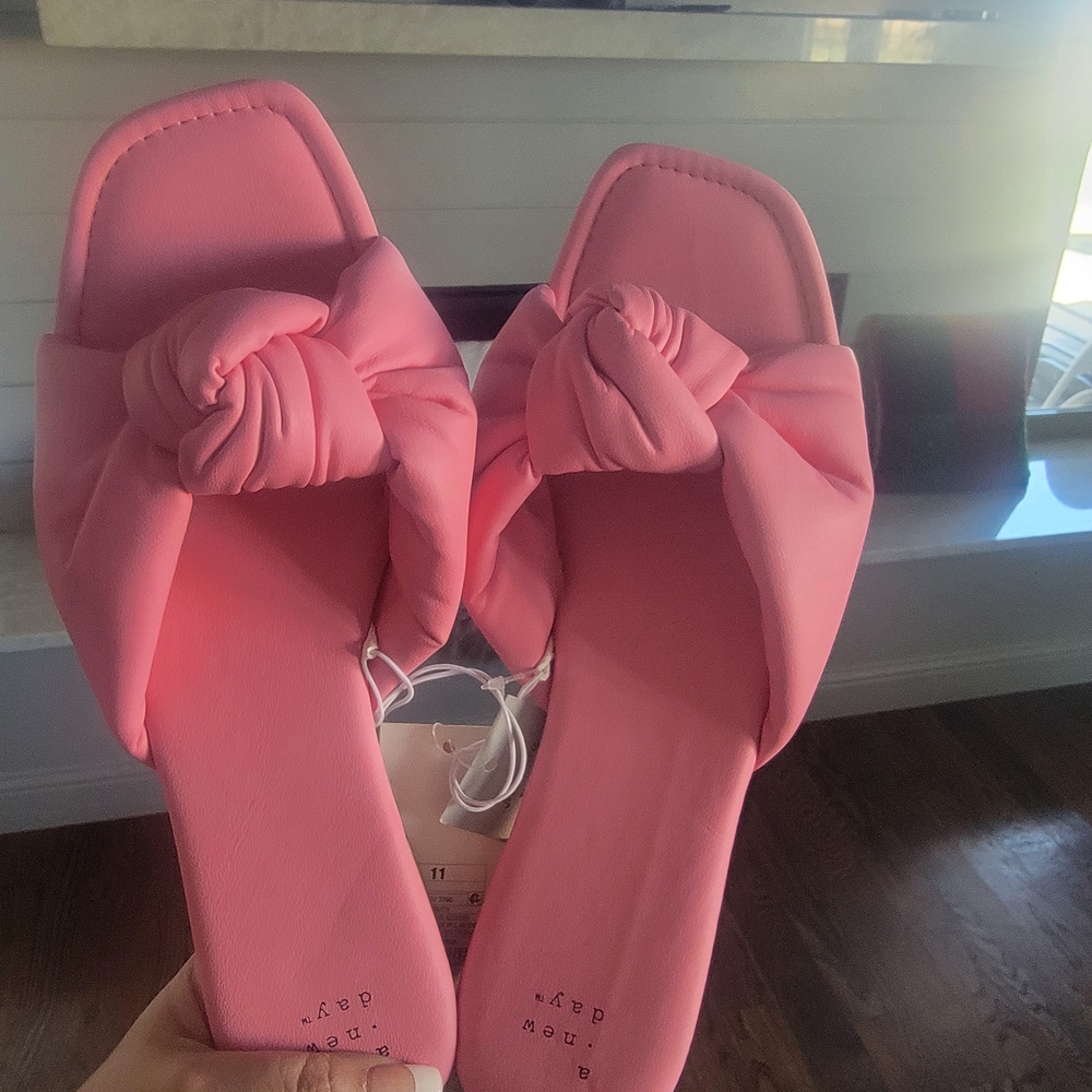 The A New Day Women's Ruth Slide Sandal in Pink, Size 11 - Picture 2 of 10